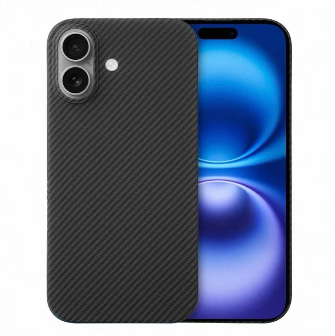 Funda para teléfono Taramido de fibra de aramida real con MagSafe – Ultrafina, ligera, sensación apenas perceptible, protección a prueba de golpes para iPhone 17