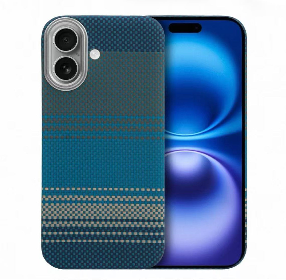 Funda para teléfono Taramido de fibra de aramida real con MagSafe – Ultrafina, ligera, sensación apenas perceptible, protección a prueba de golpes para iPhone 17